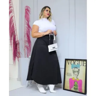Moletom longo de saia - Creme