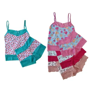 Pijama Sensual Feminino Kit 2 Short Doll em Renda Microfibra - PRETO e VERDE