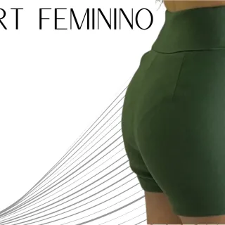 Modinha Tendência: Shorts Feminino Curto com Botões Cobertos - Vermelho