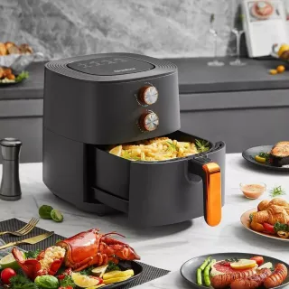 Fosco Grafite Antiaderente Air Fryer Gaabor 6L - 127V / 220V - 220V