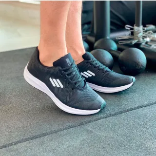 Envio Imediato Tênis O2X Zoom Fitness Masculino Esportivo - Promoção - BRANCO/PRETO O2X