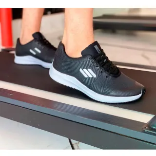 Envio Imediato Tênis O2X Zoom Fitness Masculino Esportivo - Promoção - BRANCO/PRETO O2X