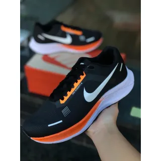 Promoção Tênis Esportivo Masculino Zoom para Academia e Caminhada - PRETO/LARANJA