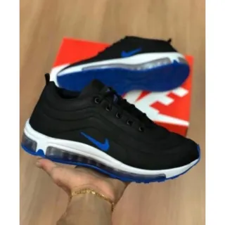 Promoção Tênis Masculino Nk Air Max 97 - Esportes, Caminhada, Academia - 97 BRANCO LARANJA