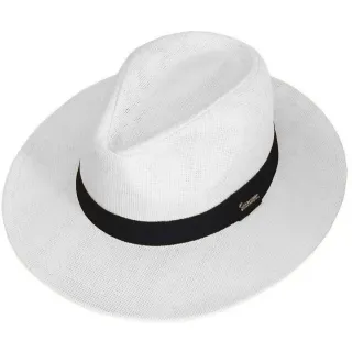 Chapéu Vintage Palha Shantung Faixa Preta - Alta Qualidade - Palha | Faixa Preta