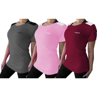 Camiseta Dry Fit Feminina - Kit com 3 Blusas para Academia, Malhação e Esportes - Preta + Cinza + Branca