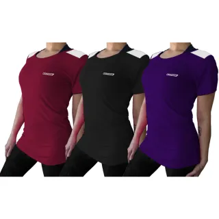 Camiseta Dry Fit Feminina - Kit com 3 Blusas para Academia, Malhação e Esportes - Preta + Cinza + Branca