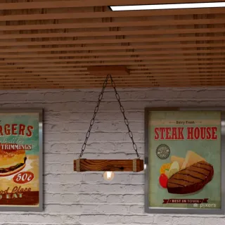 Pendente de Madeira Rustica Moderno Bivolt 110v/220v - Luminária Lustre de Teto - Único