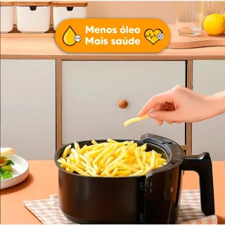 Fritadeira Digital Air Fryer 6.5L - Sem Óleo, Fácil e Rápido! - Touch Digital 8L 127v