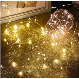 Decoração de Natal - Fio de Luzes LED 2 Metros para Casa, Casamento e Festas - Único