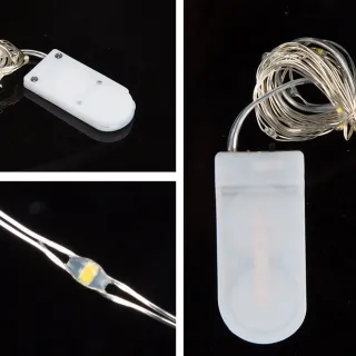 Decoração de Natal - Fio de Luzes LED 2 Metros para Casa, Casamento e Festas - Único