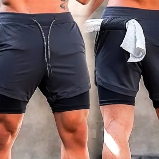 Proteção UV+20 Short Masculino 2 em 1 Ultra Performance - Azul