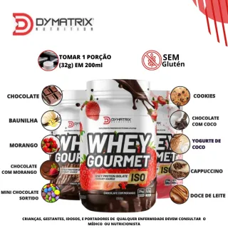 Dymatrix Isolado Gourmet Protein - Whey - Morango