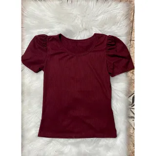 Blusa Princesa Feminina Manga Curta Canelada - Cinza