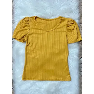 Blusa Princesa Feminina Manga Curta Canelada - Cinza