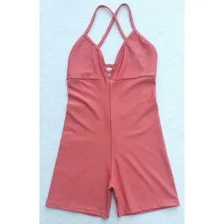 Macaquinho de Academia Feminino Suplex Alcinha Cruzado - Fitness Curto - Ref.002