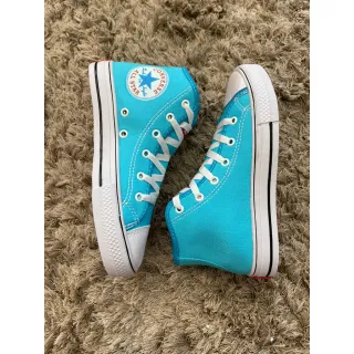 Tênis Converse All Star Cano Alto Feminino Preto com Listra - Promoção - Rosa