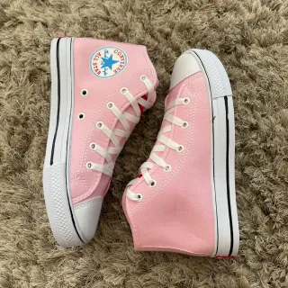 Tênis Converse All Star Cano Alto Feminino Preto com Listra - Promoção