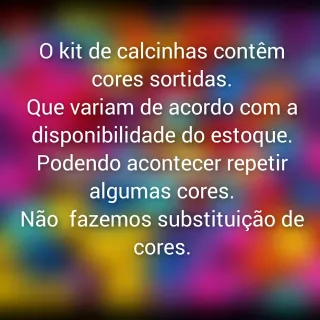 Conjunto de 5 Calcinhas Lingerie Tangão em Microfibra Confortável (CORES SORTIDAS) - M