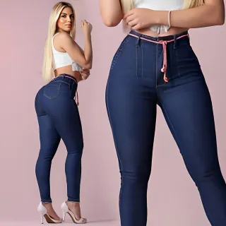 Qualidade diferenciada: Calça jeans feminina cintura alta que levanta o bumbum - CJF-REVEL