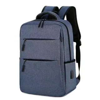 Mochila Impermeável Escolar com USB para Notebook 15.6 - 1 ZIPER CINZA