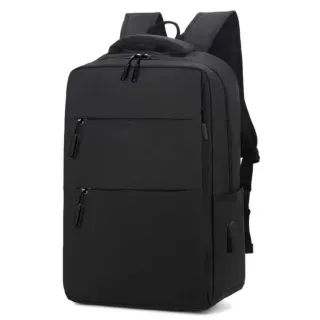 Mochila Impermeável Escolar com USB para Notebook 15.6 - 1 ZIPER CINZA