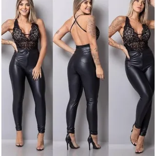 Leggings Hot Pants Feminino Disco Calça Cirrê - Preto