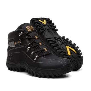 Coturno Caterpillar Otimizado - Pronta Entrega. Trilha Masculino - Preto