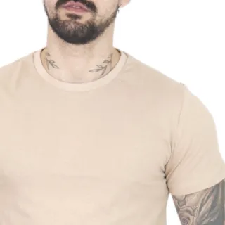 Algodão Reta Básica Masculina Camiseta Blusa - Preta