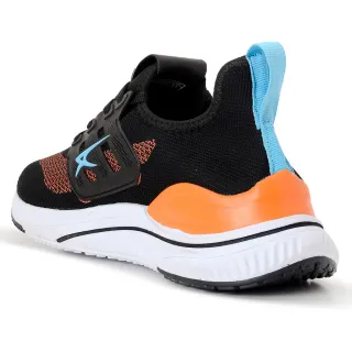 Envio Imediato - Tênis Masculino Esportivo Confortável Original para Caminhada e Corrida - PRETO/LARANJA