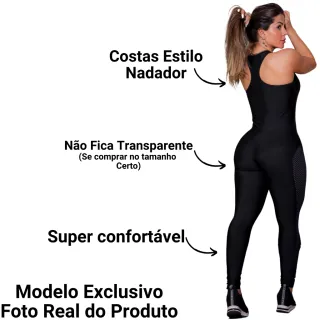 Envio Rápido - Macacão Fitness Feminino com Bojo para Academia - MESCLA