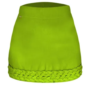 Moda Verão Saia Bengaline Curta Tendência - Caramelo