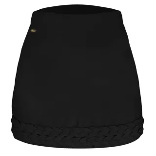 Moda Verão Saia Bengaline Curta Tendência - Caramelo