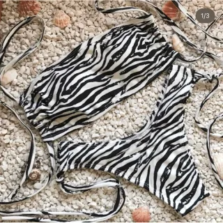 Moda Blogueira: Biquini Feminino Canelado Suplex Cropped Asa Delta - Onça Lilas