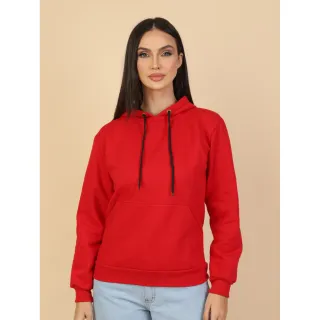 Moletom Feminino Blusa de Frio Liso Sem Zíper - Direto da Fábrica - Preto