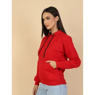Moletom Feminino Blusa de Frio Liso Sem Zíper - Direto da Fábrica - Preto