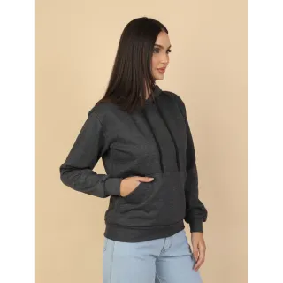 Moletom Feminino Blusa de Frio Liso Sem Zíper - Direto da Fábrica - Preto