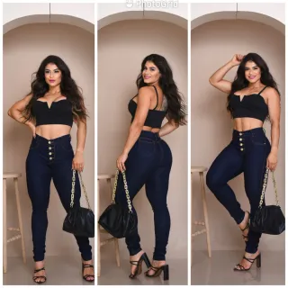 Calça Jeans Feminina Cintura Alta Empina Bumbum Qualidade Lycra - REF 26