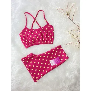 Top de alcinha cruzada sem bojo com Conjunto Fitness short - onça rosa/amarelo