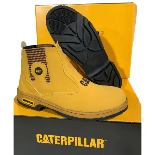 Botina Caterpillar Masculina Sintética: dia a dia, couro - Marrom