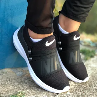 Tênis Confortável Feminino Meia para Fitness Crossfit Caminhada Academia - F1la Preto Preto