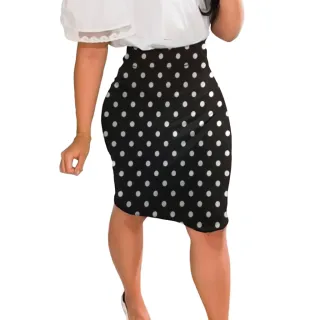 Cós Alto Saia Evangélica Moda Social Midi - LAPIS FLORA AZUL