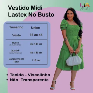 Vestido Princesa Midi com Cinto ARIS - Manga Bufante - Preto