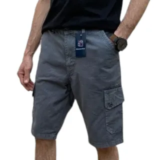 Preço Otimo, Bermudas Masculinas Jeans Cargo Shorts Coloridas 6 Bolsos - Vinho Cargo 6 Bolsos