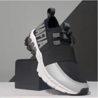 Tênis Caminhada/Academia Feminino LabelaMafia Premium Refletivo - preto prata