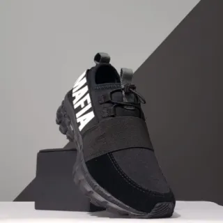 Tênis Caminhada/Academia Feminino LabelaMafia Premium Refletivo - preto prata