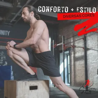 Shorts Fit de Futebol em Poliéster - Azul Marinho