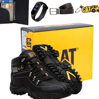 Coturno Caterpillar Otimizado - Pronta Entrega. Trilha Masculino - Preto