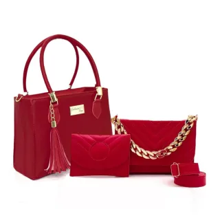 Bolsas Femininas Kit 3 Peças: Tote, Transversal e Tiracolo - Kit branco