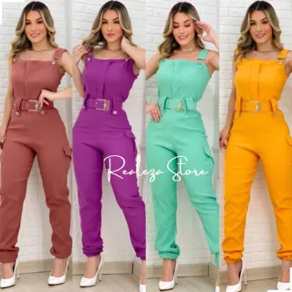 Promoção Macacão Elegante Fashion Feminino - Moda Casual Tendência - Vinho (085)